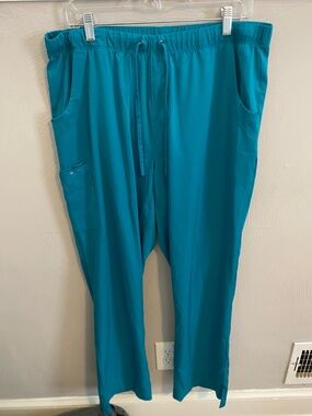 healing hands Teal Drawstring Scrub Pants